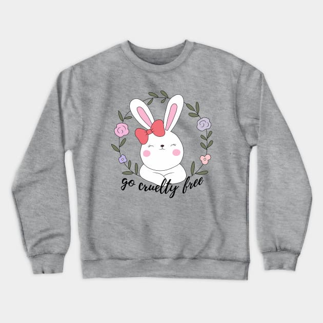 Easter - Go Cruelty Free Crewneck Sweatshirt by valentinahramov